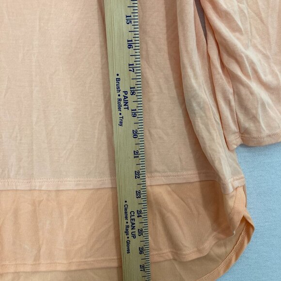 Soft Surroundings Orange Key Hole Stretch Knit 3/4 Sleeve Comfy Top Large - Picture 5 of 10